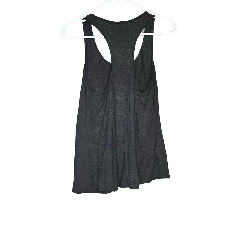 FREE KISSES Dark Gary Baseball Graphic Pocket Sleeveless Racerback Tank Medium - Picture 5 of 6
